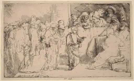 Christ Disputing with the Doctors: a Sketch, by Rembrandt