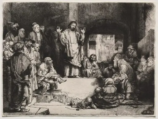 Christ Preaching ('La Petite Tombe'), by Rembrandt