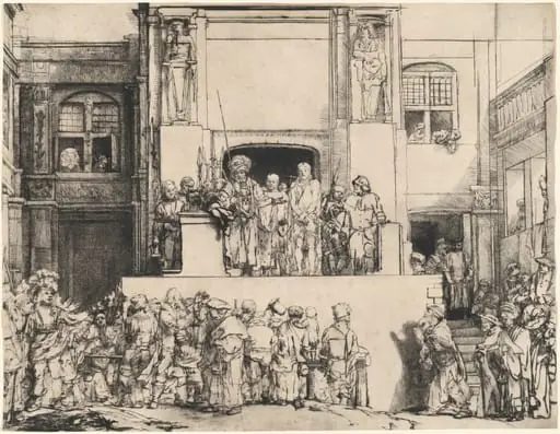 Christ Presented to the People: Oblong Plate, by Rembrandt