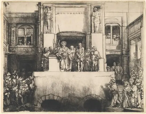 Christ Presented to the People: Oblong Plate, by Rembrandt