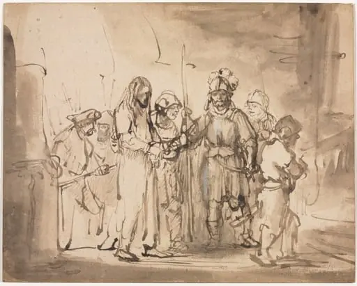 Christ Taken before Caiaphas, by Rembrandt