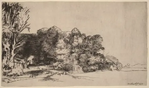 Clump of Trees with a Vista, by Rembrandt