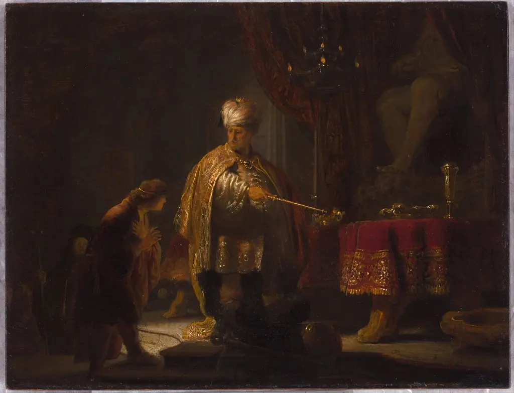 Daniel and Cyrus Before the Idol Bel, by Rembrandt