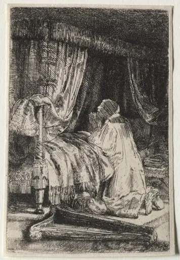 David in Prayer, by Rembrandt