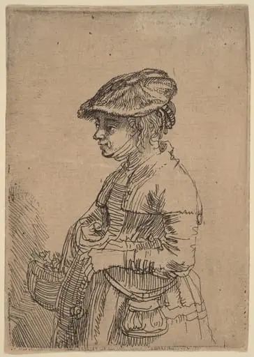 Girl with a Basket, by Rembrandt