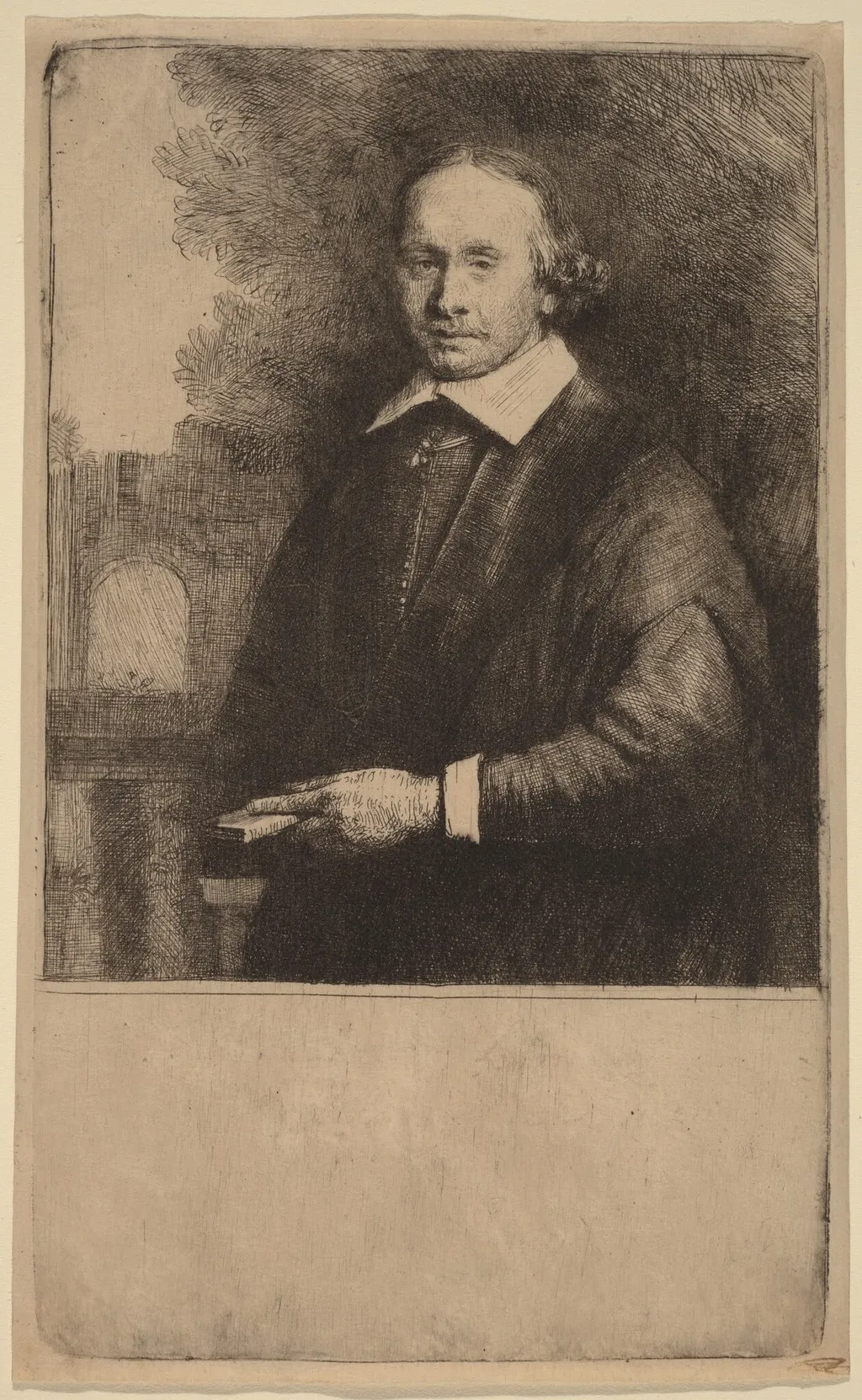 Jan Antonides van der Linden, by Rembrandt, ink, 1665