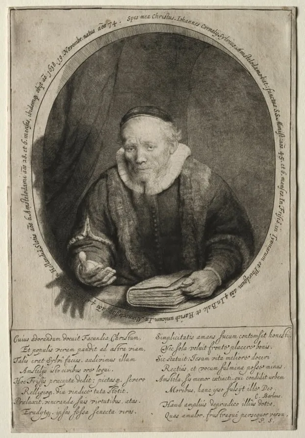 Jan Cornelis Sylvius, Preacher, by Rembrandt, 1646