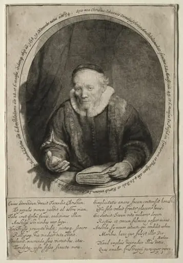 Jan Cornelis Sylvius, Preacher, by Rembrandt
