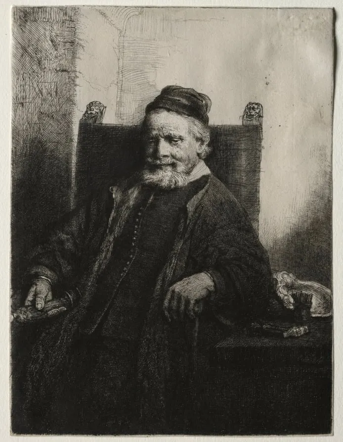 Jan Lutma, Goldsmith, by Rembrandt, 1656