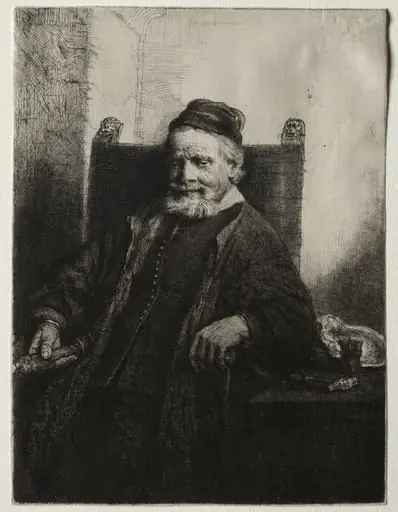 Jan Lutma, Goldsmith, by Rembrandt
