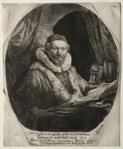 Jan Uytenbogaert, Preacher of the Remonstrants, by Rembrandt
