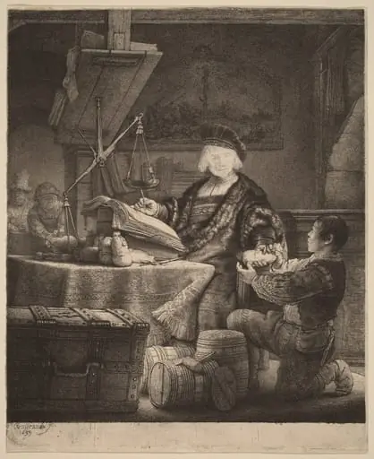 Jan Uytenbogaert, "The Goldweigher", by Rembrandt