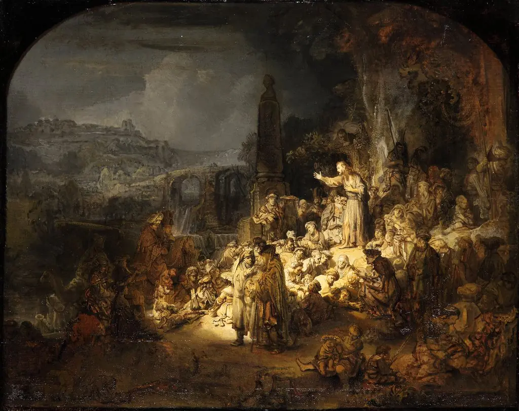 John the Baptist Preaching, by Rembrandt