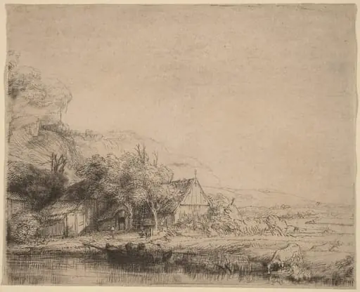 Landscape with a Cow, by Rembrandt