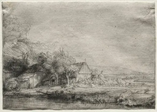 Landscape with a Cow, by Rembrandt