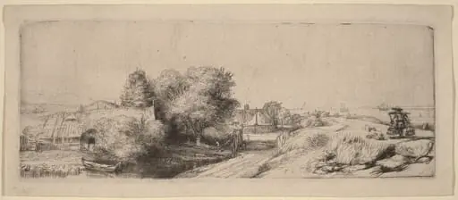 Landscape with a Milkman, by Rembrandt