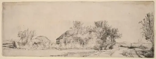 Landscape with a Road beside a Canal, by Rembrandt