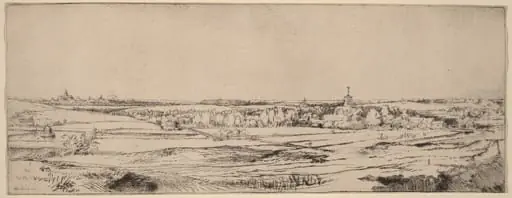 Landscape with a View toward Haarlem (The Goldweigher's Field), by Rembrandt