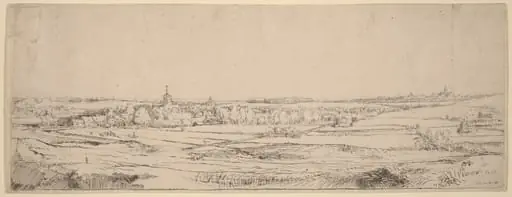 Landscape with a View Toward Haarlem (The Goldweigher's Field), by Rembrandt