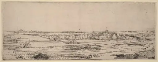 Landscape with a View toward Haarlem (The Goldweigher's Field), by Rembrandt