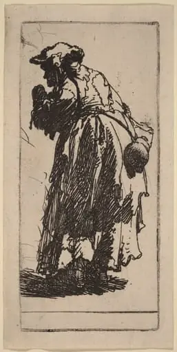 Old Beggar Woman with a Gourd, by Rembrandt