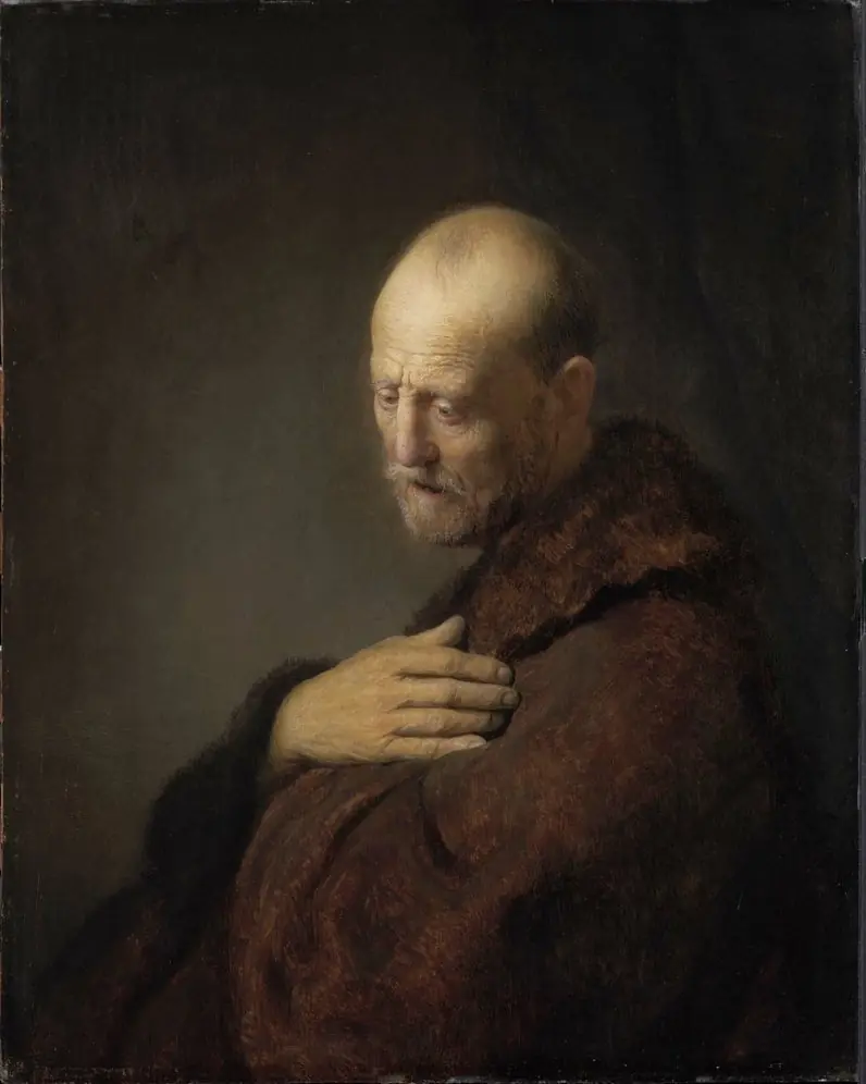 Old Man in Prayer, by Rembrandt