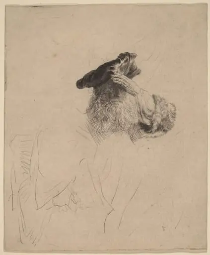 Old Man Shading His Eyes with His Hand, by Rembrandt