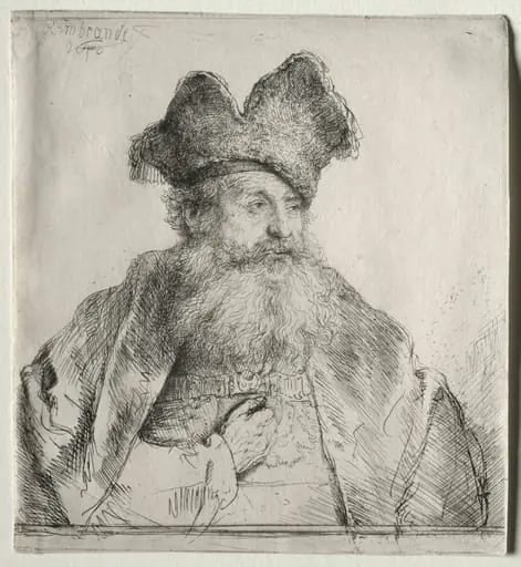 Old Man with a Divided Fur Cap, by Rembrandt