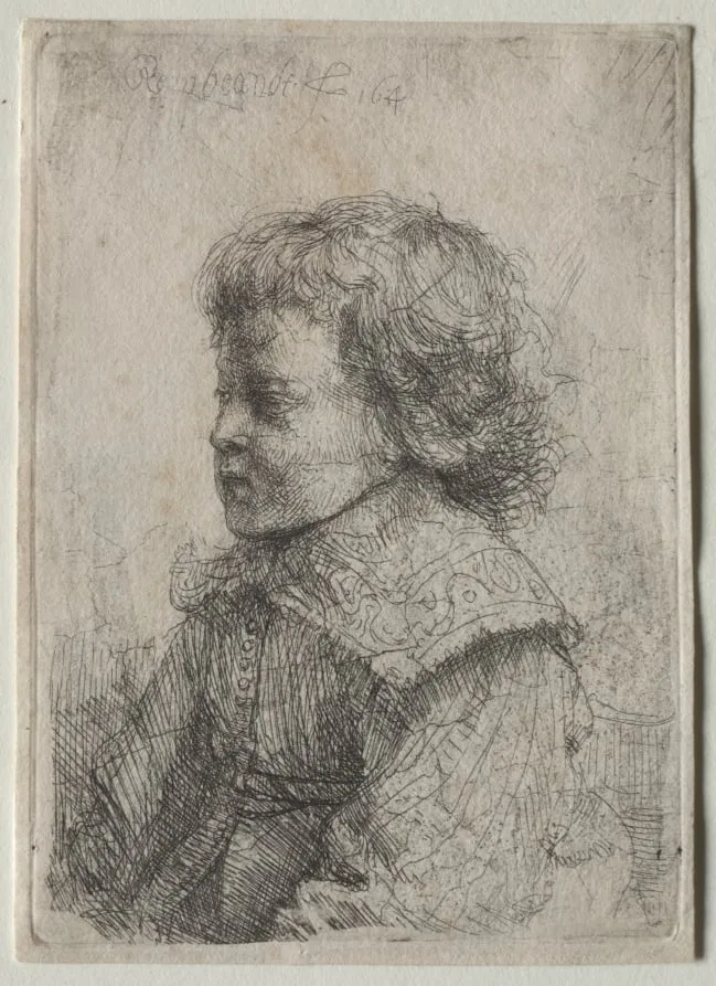 Portrait of a Boy in Profile, by Rembrandt, 1641