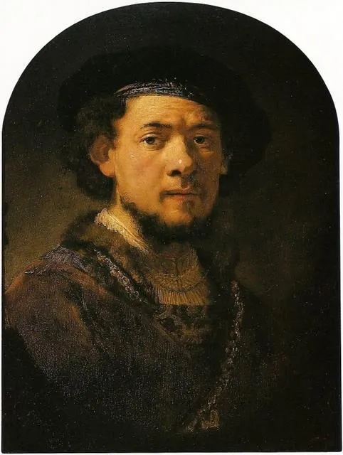 Portrait of a Young Man with a Golden Chain, by Rembrandt, oil, 1635