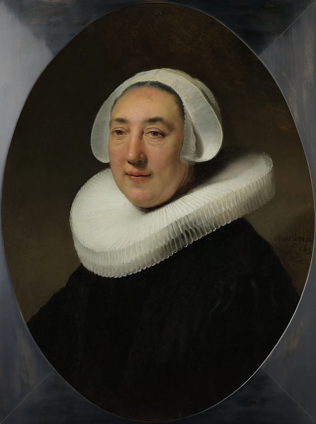 Portrait of Haesje Jacobsdr van Cleyburg, by Rembrandt, oil, 1634
