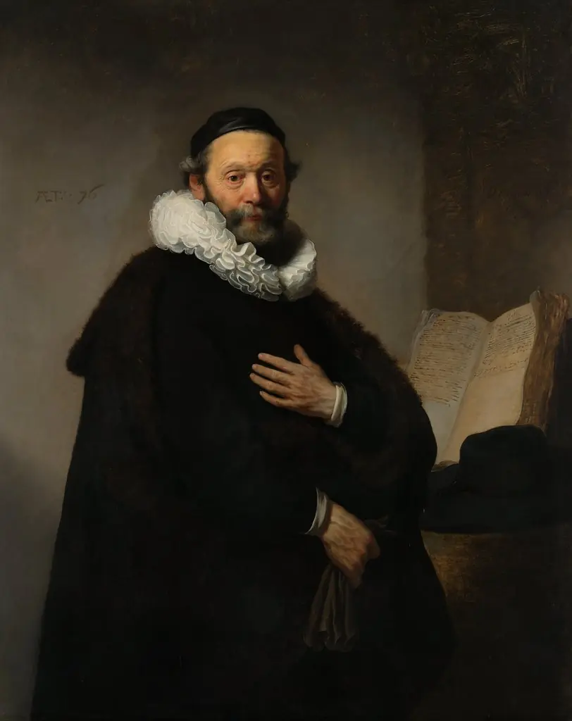 Portrait of Johannes Wtenbogaert, by Rembrandt
