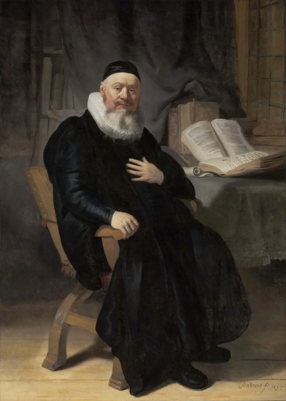 Reverend Johannes Elison, by Rembrandt, oil, 1634