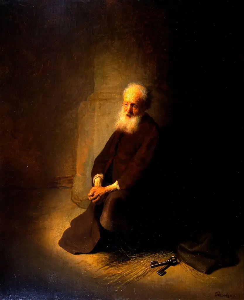 Saint Peter in prison, by Rembrandt