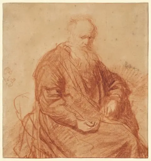 Seated Old Man, by Rembrandt