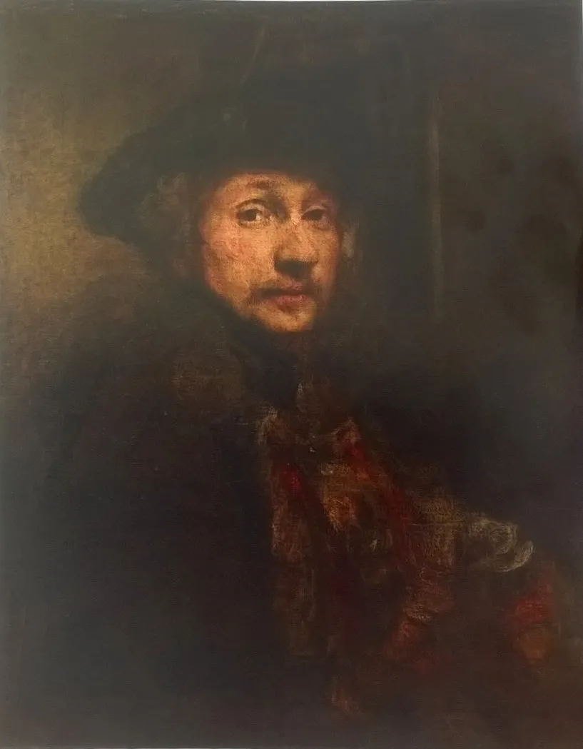 Self-portrait, by Rembrandt, oil