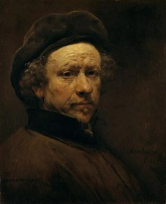 Self-portrait, by Rembrandt, oil, 1657