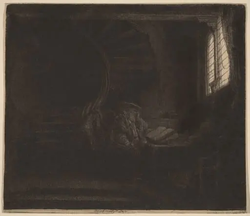 St. Jerome in a Dark Chamber, by Rembrandt