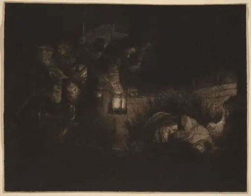 The Adoration of the Shepherds: a Night Piece, by Rembrandt