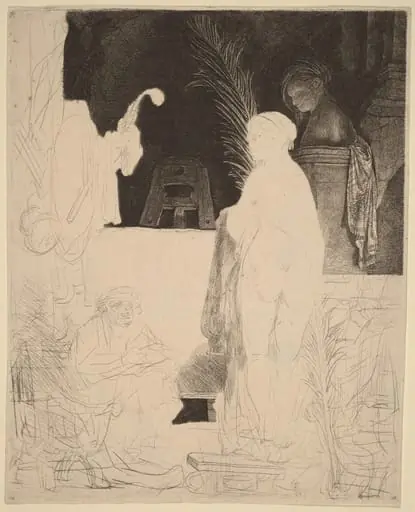 The Artist Drawing from the Model, by Rembrandt