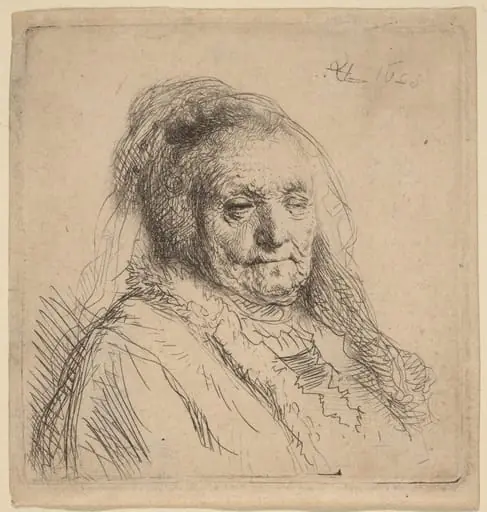 The Artist's Mother, Head and Bust, by Rembrandt