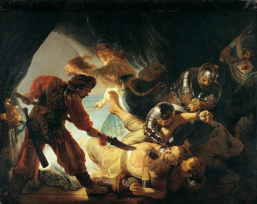 The Blinding of Samson, by Rembrandt, oil, 1636