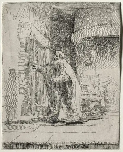 The Blindness of Tobit: The Larger Plate, by Rembrandt