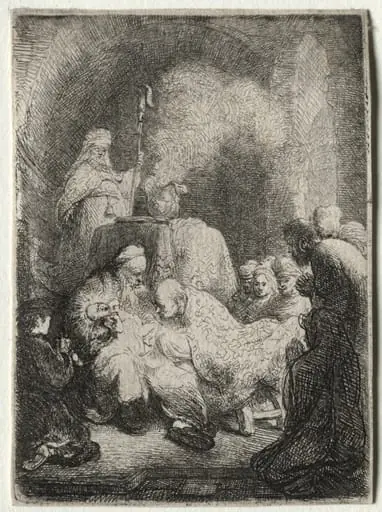 The Circumcision: Small Plate, by Rembrandt