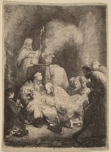 The Circumcision: Small Plate, by Rembrandt