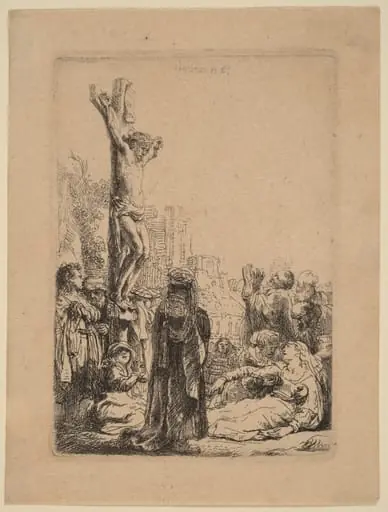 The Crucifixion: Small Plate, by Rembrandt