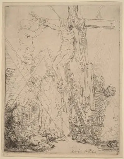 The Descent from the Cross: a Sketch, by Rembrandt
