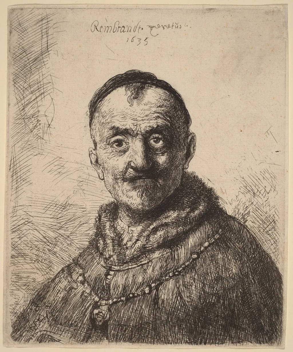 The First Oriental Head, by Rembrandt, ink, 1635