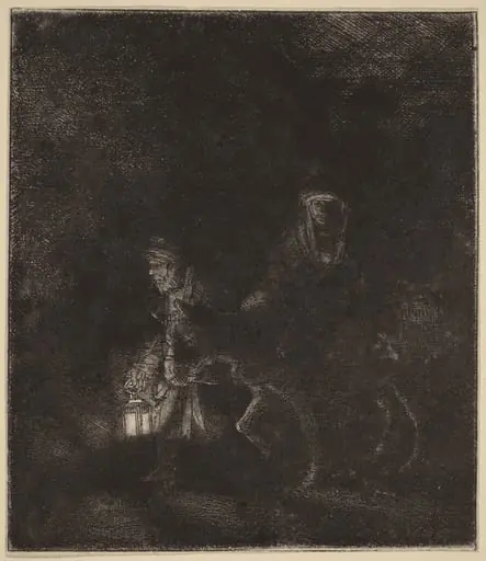 The Flight into Egypt: a Night Piece, by Rembrandt
