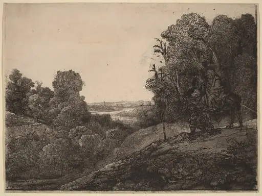 The Flight into Egypt: Altered from Seghers, by Rembrandt
